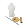 Children Tailors Dummy White Torso Dress Form with Round Base Stand