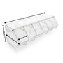 6 Section Acrylic Pick & Mix Sweet Dispenser Clear Candy Display Unit