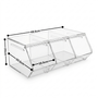 3 Section Acrylic Pick & Mix Sweet Dispenser Clear Candy Display Unit