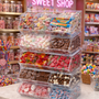 3 Section Acrylic Pick & Mix Sweet Dispenser Clear Candy Display Unit