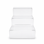 3 Tier Clear Acrylic Display Stand Retail Step Riser Product Showcase