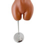 Curvy Female Torso Mannequin Brown Plastic with Extra Heavy Duty Chrome Base