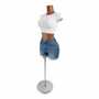 Curvy Female Torso Mannequin Brown Plastic with Extra Heavy Duty Chrome Base