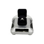 Solar Powered Rotating Display Stand 360° Turntable Silver Round, product shown on a white background, brightly lit product image