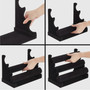 3 Tier Black Velvet Jewellery Display Stand Bracelet Watch Holder, close product view against a coloured background