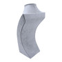 Grey Velvet Necklace Bust Display Stand Jewellery Shop Display, full-height product view on a white background, balanced, centred square layout