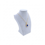 Grey Velvet Necklace Bust Display Stand Jewellery Shop Display, product shown on a white background, balanced, centred square layout
