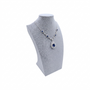 Grey Velvet Necklace Bust Display Stand Jewellery Shop Display