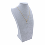 Grey Velvet Necklace Bust Display Stand Jewellery Shop Display, full-height product view on a white background, full-height product photograph