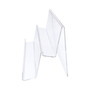 2 Tier Clear Acrylic Display Stand With Lip Phone iPad Holder, full-height product view on a white background, balanced, centred square layout