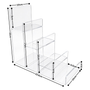 4 Tier Clear Acrylic Mobile Phone Display Stand for Retail Jewellery Long Lip