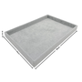 Grey Velvet Jewellery Organizer Tray Wood Ring Display 35×24×3cm, product shown on a white background, balanced, centred square layout