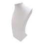 White Shiny Leatherette Necklace Bust Display Stand Jewellery Display, full-height product view on a white background, gallery image 8 of 24