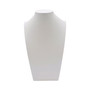 White Shiny Leatherette Necklace Bust Display Stand Jewellery Display, full-height product view on a white background, gallery image 12 of 24
