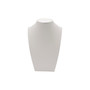 White Shiny Leatherette Necklace Bust Display Stand Jewellery Display, product shown on a white background, gallery image 21 of 24