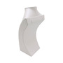 White Shiny Leatherette Necklace Bust Display Stand Jewellery Display