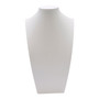 White Shiny Leatherette Necklace Bust Display Stand Jewellery Display