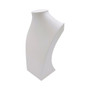 White Shiny Leatherette Necklace Bust Display Stand Jewellery Display
