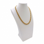 White Shiny Leatherette Necklace Bust Display Stand Jewellery Display