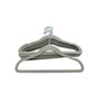 Kids Grey Velvet Coat Hangers Non Slip Slim Swivel Hook 29cm