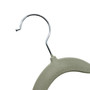Kids Grey Velvet Coat Hangers Non Slip Slim Swivel Hook 29cm
