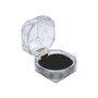 Clear Octagonal Ring Box with Black Velvet Insert Jewellery Display