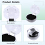 Clear Octagonal Ring Box with Black Velvet Insert Jewellery Display