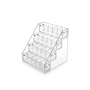 4 Tier Acrylic Cube Display Stand Countertop Organiser 20 Compartments