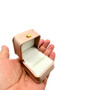 Luxury Rose Gold PU Leather Single Slot Ring Box Jewellery Case