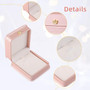 Luxury Rose Gold PU Leather Pendant Box Jewellery Gift Case