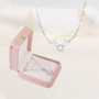 Luxury Rose Gold PU Leather Pendant Box Jewellery Gift Case