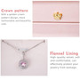 Luxury Rose Gold PU Leather Pendant Box Jewellery Gift Case, product shown against a light background