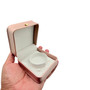 Luxury Rose Gold PU Leather Bangle Bracelet Box Jewellery Case, product shown against a coloured background, balanced, centred square layout
