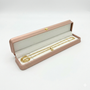 Luxury Rose Gold PU Leather Chain Display Box Jewellery Case