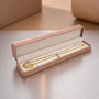 Luxury Rose Gold PU Leather Chain Display Box Jewellery Case