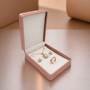 Luxury Rose Gold PU Leather Wedding Jewellery Set Box Case