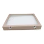 Luxury Rose Gold Leatherette Glass-Lid Jewellery Box for Chains