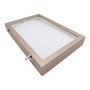 Luxury Rose Gold Leatherette Glass-Lid Jewellery Box for Chains