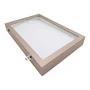 Luxury Rose Gold Leatherette Glass-Lid Jewellery Box for Chains