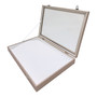 Luxury Rose Gold Leatherette Glass-Lid Jewellery Box for Chains