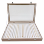 Luxury Rose Gold Leatherette Glass-Lid Jewellery Box for Chains