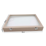 Luxury Rose Gold Leatherette Glass-Lid Jewellery Box for Chains