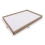 Luxury Rose Gold Jewelry Drawer Organizer 100-Grid Beige Velvet Insert