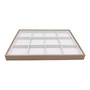 Luxury Rose Gold Bangle Bracelet Organiser Tray With 12 Compartments, product shown on a white background, brightly lit product image