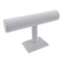 Grey Velvet T-Bar Bracelet Display Stand Watch Jewellery Holder