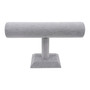 Grey Velvet T-Bar Bracelet Display Stand Watch Jewellery Holder