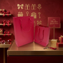 10x Blood Red Matte Gift Bag with Rope Handles - Small & Large