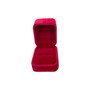 Red Velvet Ring Box Single Wedding Engagement Proposal Jewellery Gift Case
