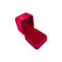 Red Velvet Ring Box Single Wedding Engagement Proposal Jewellery Gift Case