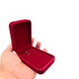 Red Velvet Pendant Box Vintage Wedding Engagement Jewellery Gift Case
